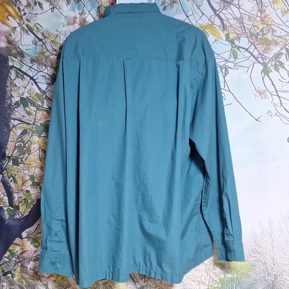 Stone Creek Green Long Sleeve Shirt With Front Pockets 4x — image 3 of 5